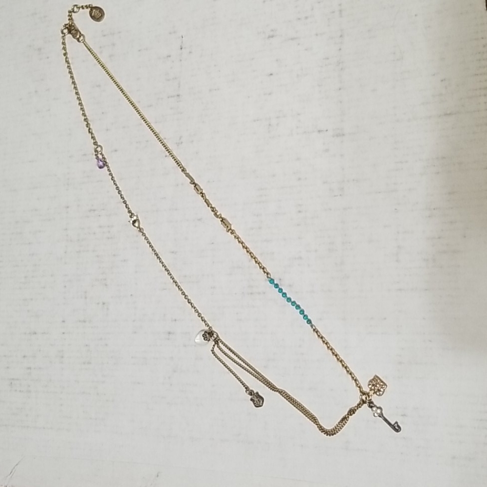 🎁 Vintage Y2K Juicy Couture 'J ' Gold charm necklace